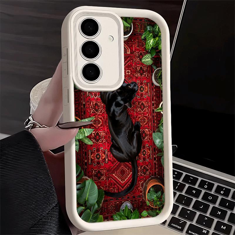 Handyhülle für Samsung Galaxy S26 S25 Ultra S24 FE Black Panther Coole Tierhülle S23 Plus S22 + S21 S20 5G Weiches Silikon Funda
