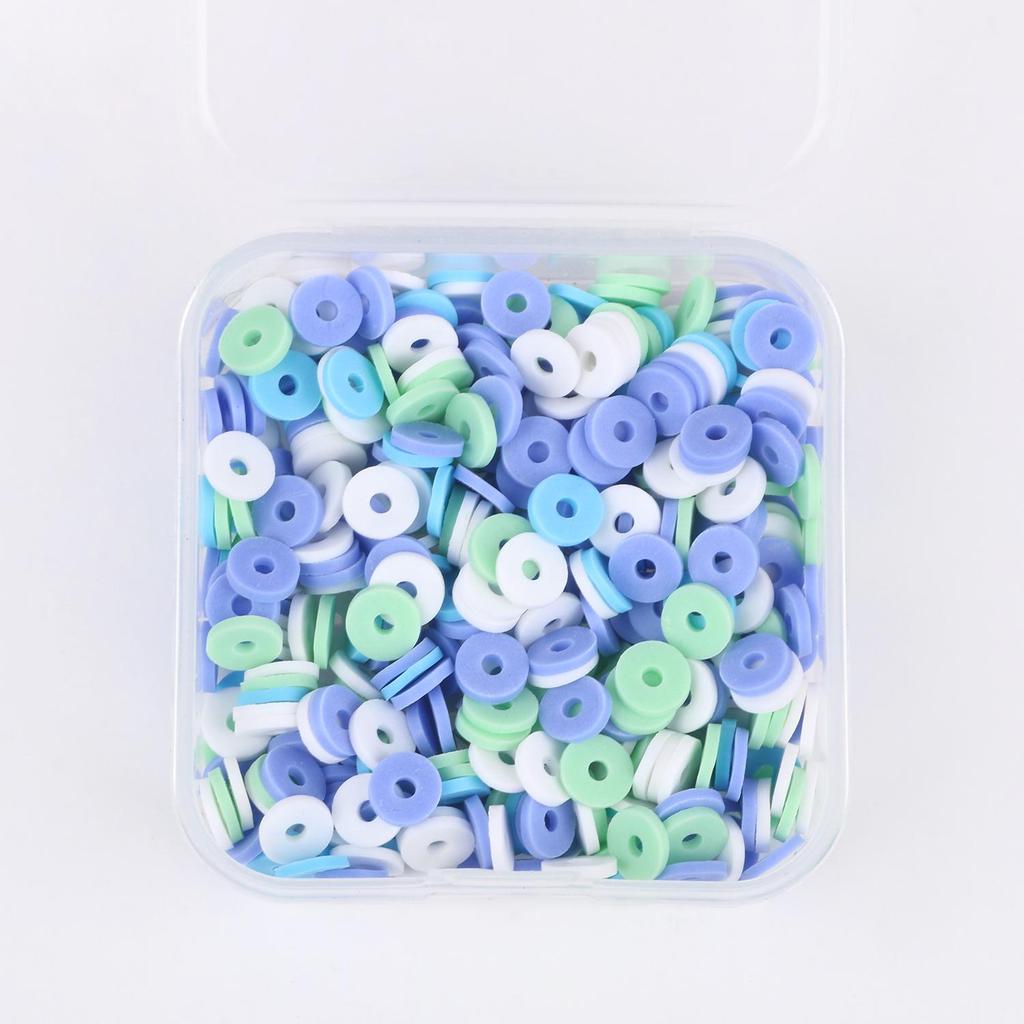 500pcs 6mm Clay Beads Slice Polymer Clay Spacer Beads Chip Disk Round Heishi Beads For Jewelry Making DIY Handmade Accessories