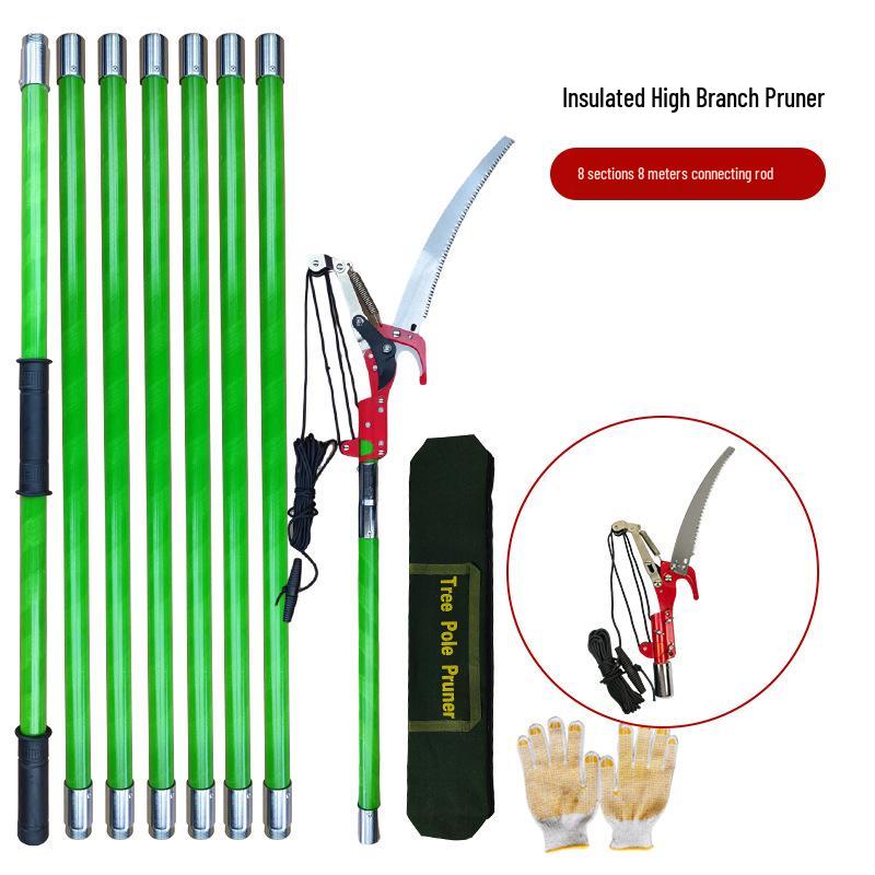 Telescopic Insulated High-Altitude Tree Pruner and Lopper Shears
