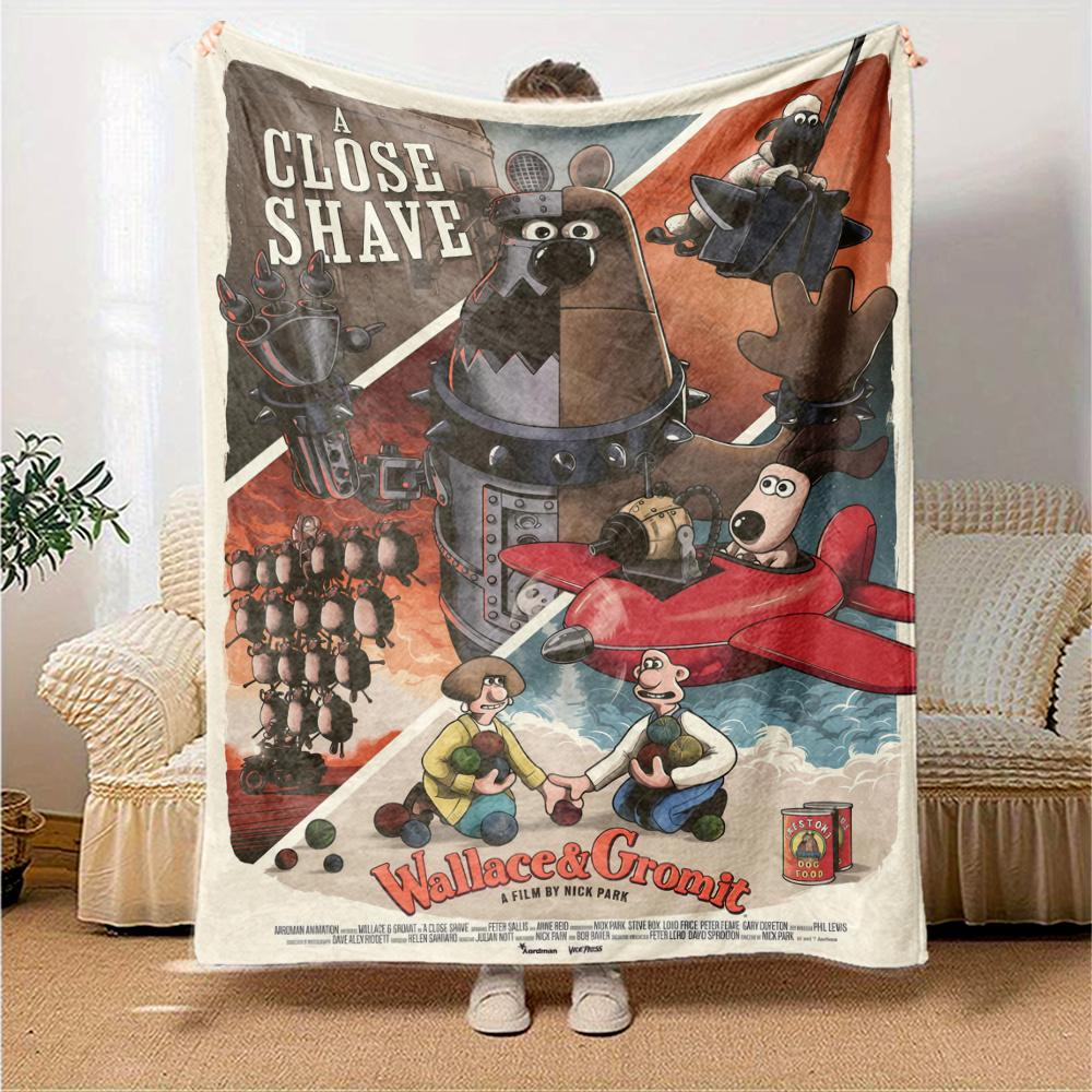 Wallace Gromit Blanket, High quality Comfortable for All Seasons, Home Decor, Warmth and Comfort