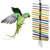 Pet Birds Parrot Wooden Stick Beads String Swing Hanging Chew Toy Cage Decor