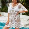 T-shirt de protection solaire pour la plage avec capuche ample Veste de plage Bikini en dentelle hydrosoluble