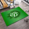 Soft Area Rug, MC Alger Green Star Volleyball Swirl Arabic Emblem Green Glow, Cozy Flannel Carpet for Adult Man Cave Game Room, Soccer Gift