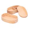 Wooden Bento Box Simple Style Portble Lunch Box Food Storage Organizer for Student Worker