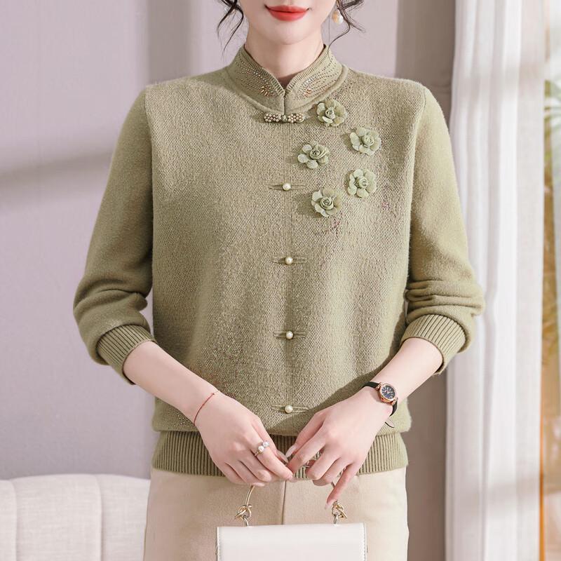 YUZHAOLIN Women's Plus Size Fleece Lined Stand Collar Sweater