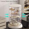 Jewelry Storage Box, Multi-layer Rotating Earrings, Earrings, Hair Clips, Headwear, Headband, Simple Transparent Jewelry Box