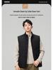 Men's High-Quality Double Zipper Outdoor Down Vest - Thickened Warm Sleeveless with Stand Collar.