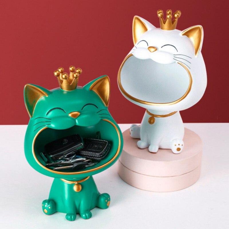 Yellow Cute Lucky Cat Storage Box Home Decoration Key Storage Decoration Tray Sundries Organizer Save Space for Home Bedroom Living Room Office Yellow Cute Lucky Cat Storage Box Home Decoration Key Storage Decoration Tray Sundries Organizer Save Space for Home Bedroom Living Room Office