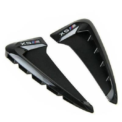 2 X Glossy Black Side Wing Air Flow Fender Vent Covers For BMW X5 F15 2014-2017