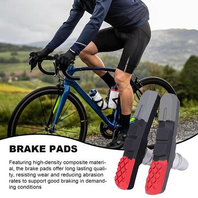 Brake Pads Bike High Performance Cycling Brake Blocks Stable And Powerful Braking Replacement For Enthusiasts Mountain Bicycles