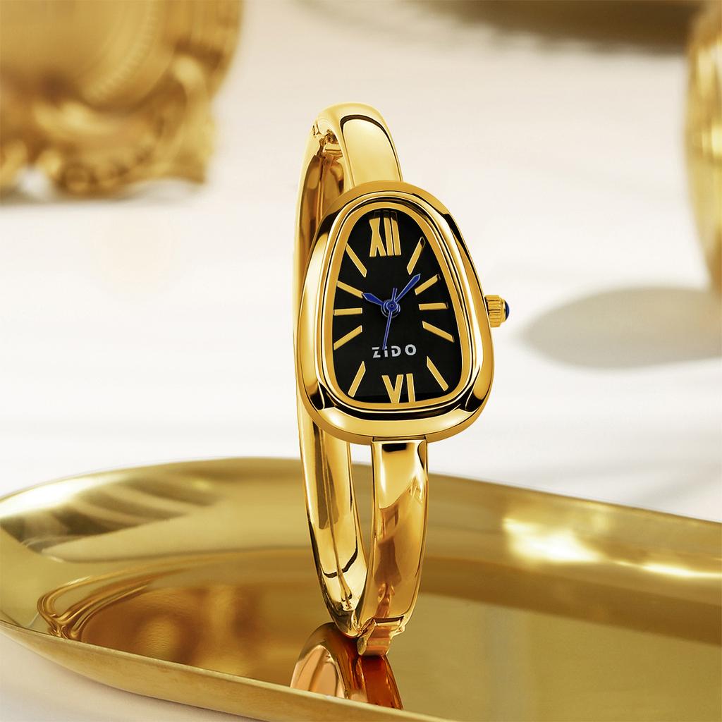 Watch Women'S Fashion Quartz Watch Light Luxury Premium Niche Design Oval Bracelet Watch
