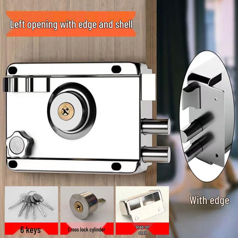 Cerradura de Puerta Antirrobo de Acero Inoxidable Bronce Rojo para Puertas de Madera o Hierro, Uso Doméstico o de Dormitorio, Con Núcleo de Cobre