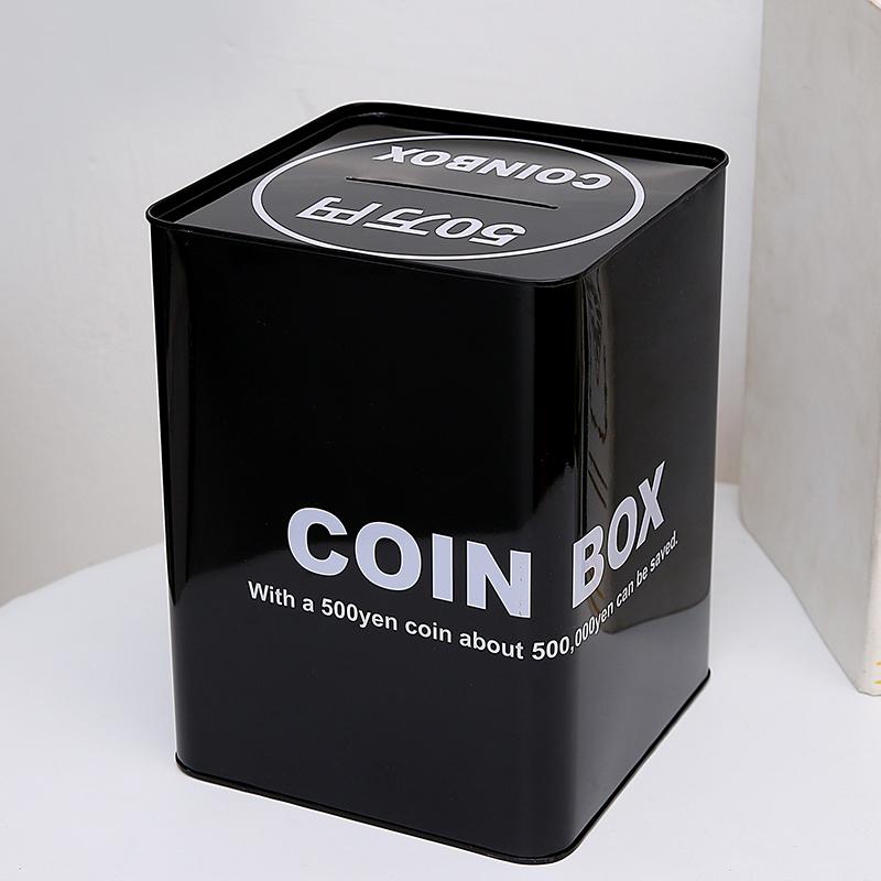 Creative Big Piggy Bank Metal Gold Large Money Boxes for Money Adults Children's Saving Period Bank Coin Money Organizer Gift