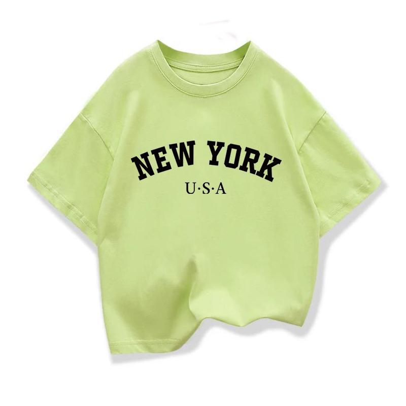 Summer Baby Boy Clothes Kid Girls Casual Tops New York Printed T-shirts Children Fashion O-Neck Short Sleeve Top