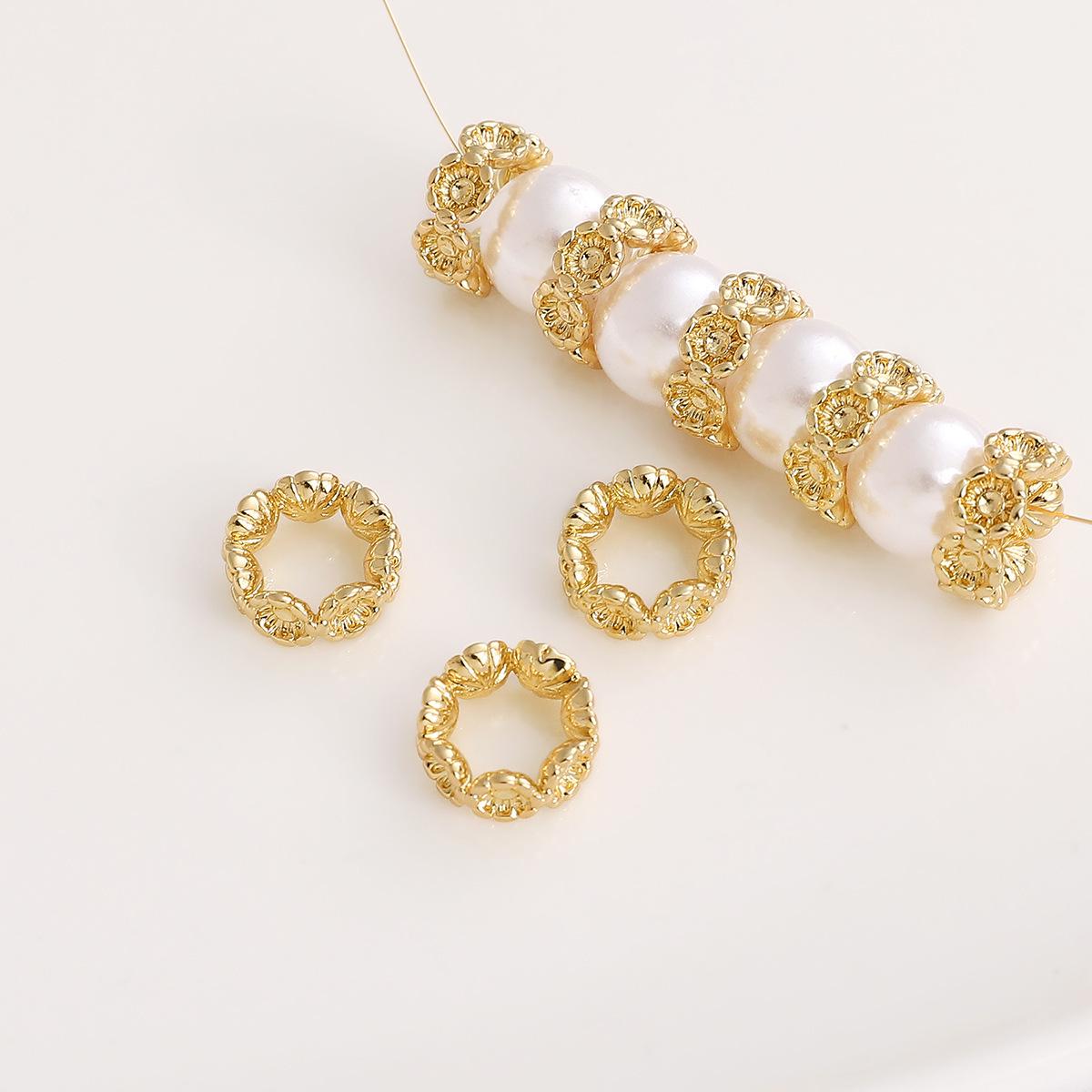 

14k Copper Plum Blossom Spacer Beads for DIY Pearl Bracelet Necklace Jewelry