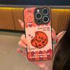 New embroidered fish biscuits are suitable for Apple 17Promax mobile phone case IP16 candy air cushion 15 women's 14 fine holes