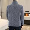 2025 Men's Woolen Windbreaker - Stand Collar, Short Jacket with Plus Velvet for Autumn/Winter