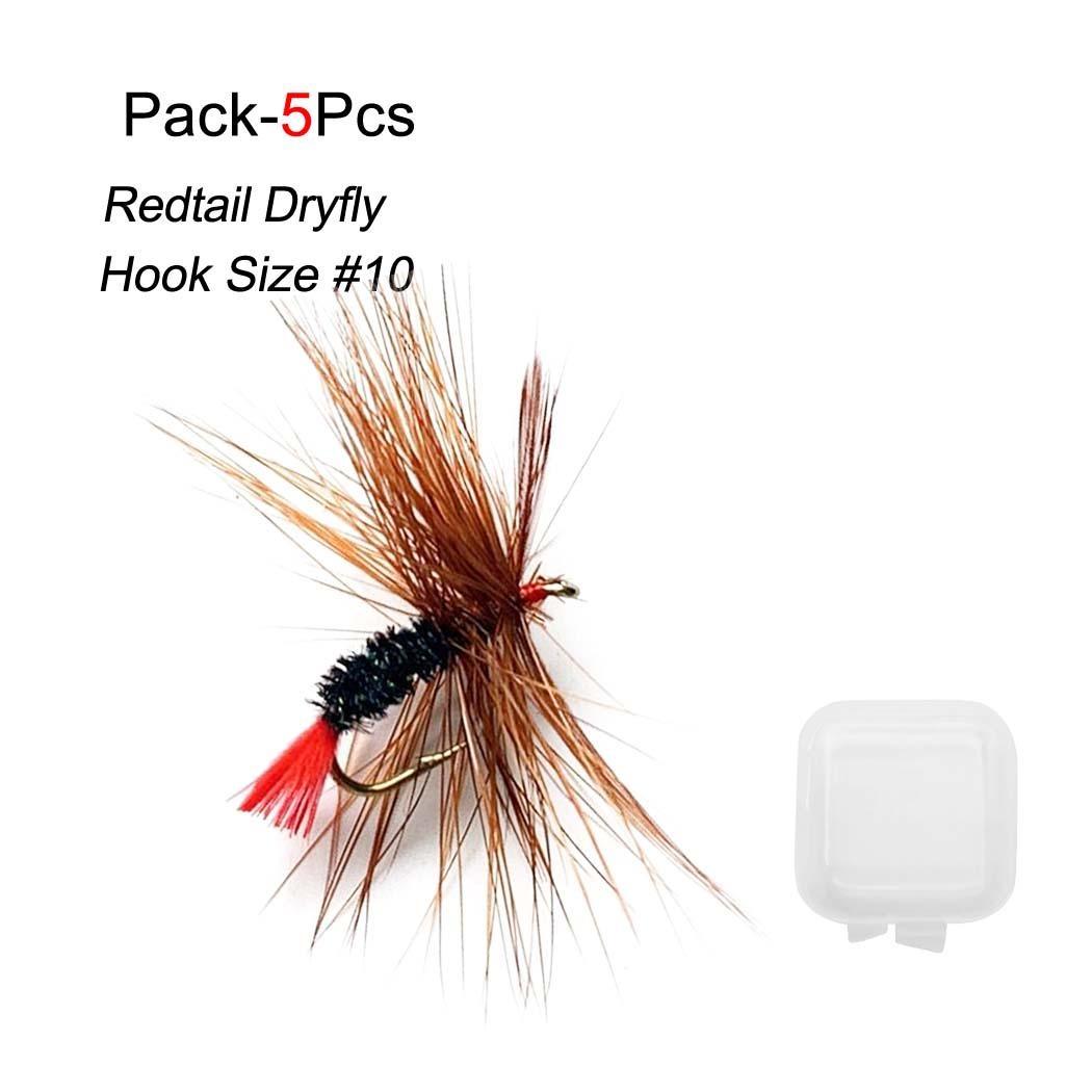 

5/10/25/Pcs/Box 3 різних стилю нахлистової приманки Наживка для форелі з гачком Нахлистова німфа Сухі мушки Наживка для лову мушок Приманка для комах 5Pcs/Style A(No Box)