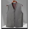 Autumn and Winter Men's Thickened Velvet Warm Vest Single-breasted V-neck Vest Jacket