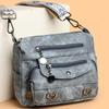 Umhängetasche Weiches Leder Einzelschultertasche Retro Schlicht und Modisch Große Kapazität Große Kapazität Damentasche