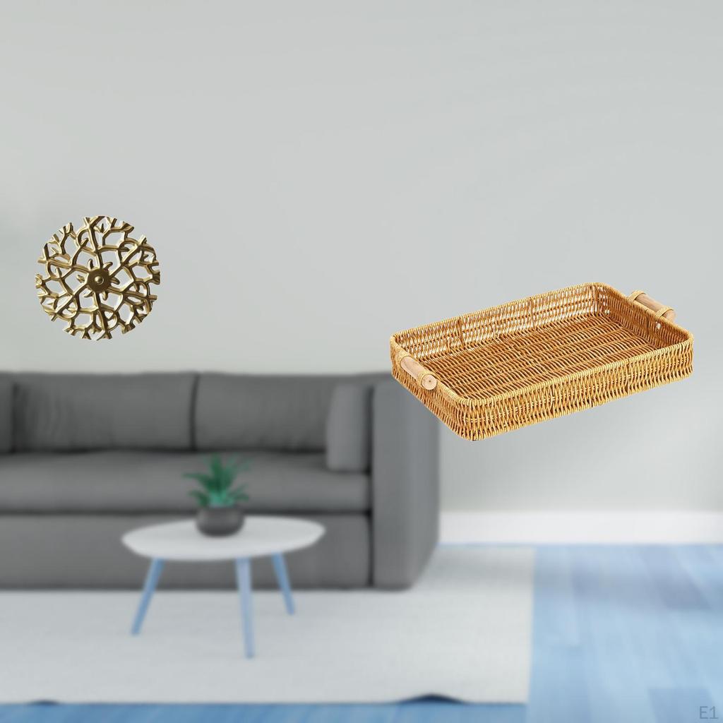 Rustic Wrought Iron Wall Art Sculpture And Woven Fruit Basket Decorative Plaque for Office Living