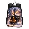 Train Round Front Bag Backpack Fashionable Large Capacity New Lightweight Printed Best Companion for Boys and Girls