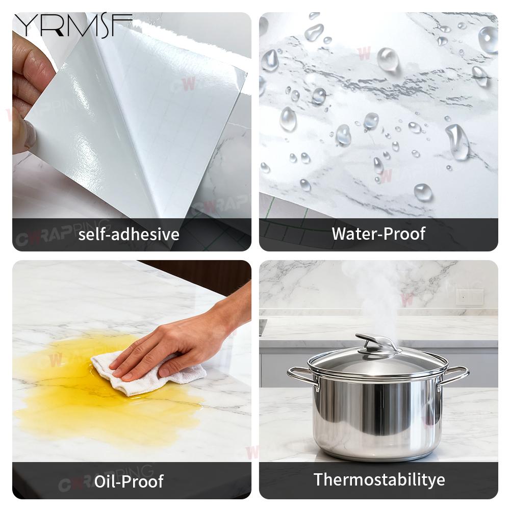 Schrankfolie Küchentisch Heimdekorationen Selbstklebende Tapete Marmor Möbel Klebefolie Schlafzimmerdekoration Vinyl