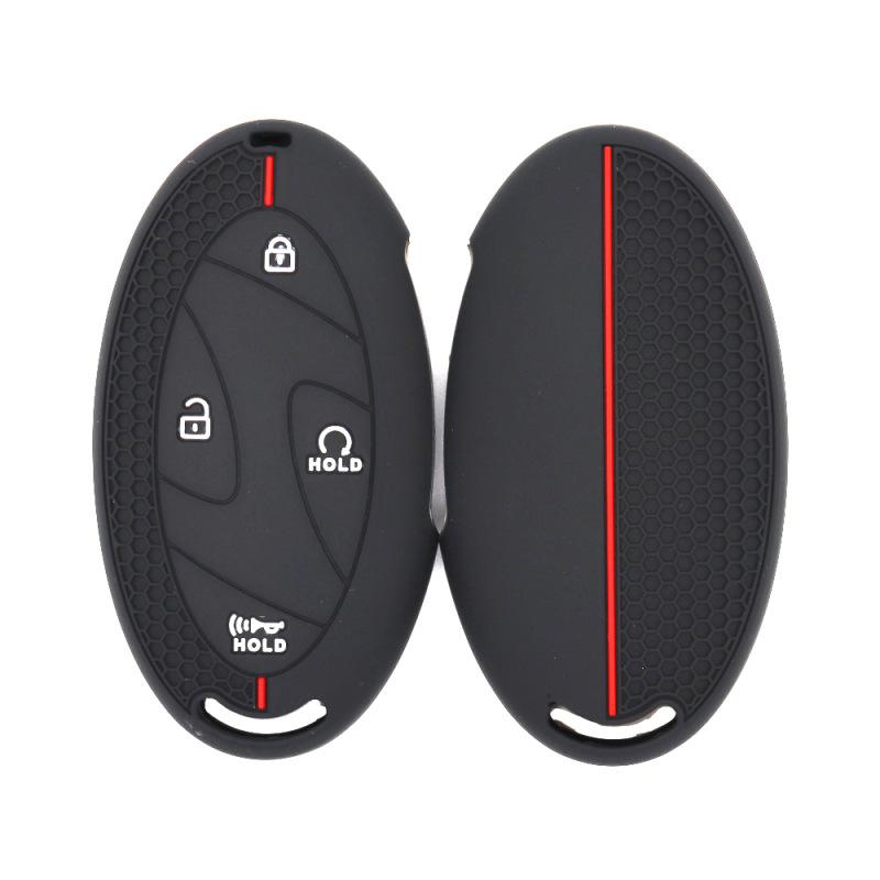 

Suitable for Hyundai Sonata smart 4-7 key universal semi-honeycomb pattern car key silicone protective cover in stock чорний