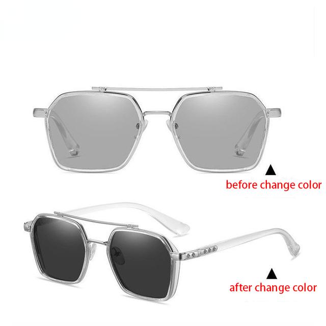 Intelligent Photochromic Sunglasses For Men Professional Day Night Driver Sunglasses Uv400 Retro Luxury Design Glasses Vintage