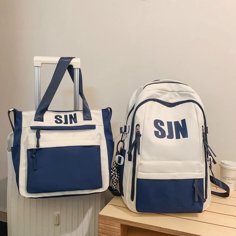 Schoolbag Japanese simple and fashionable backpack 1011 summer new middle school schoolbag college student college style alphabet backpack