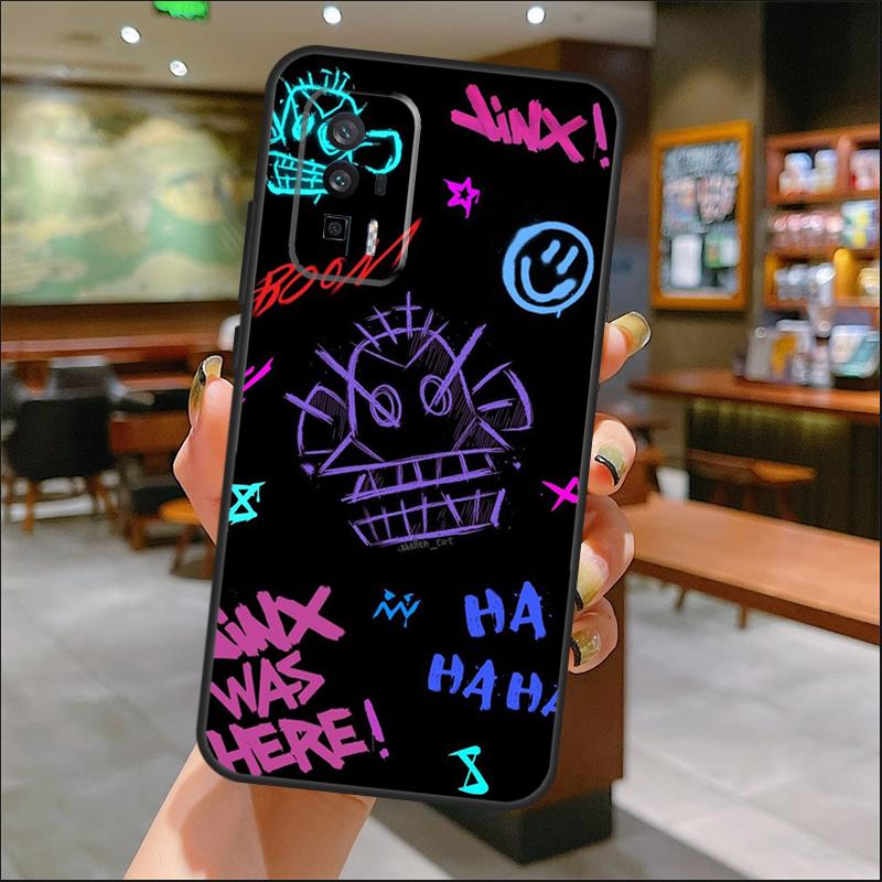 Arcane Jinx Vi Anime Case For Xiaomi 15 Ultra 13 14 11T 12T 13T 14T Pro POCO X7 Pro X3 X5 X6 M6 F5 F6 Pro Cover