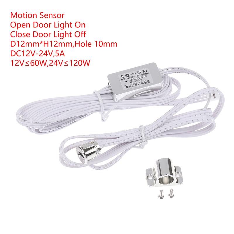 Dc 12-24V 5A Led Lamp Door Control Masking Type Sensor Mini Touch Sensor Cabinets Dupont Connector Cable Sensing Switch