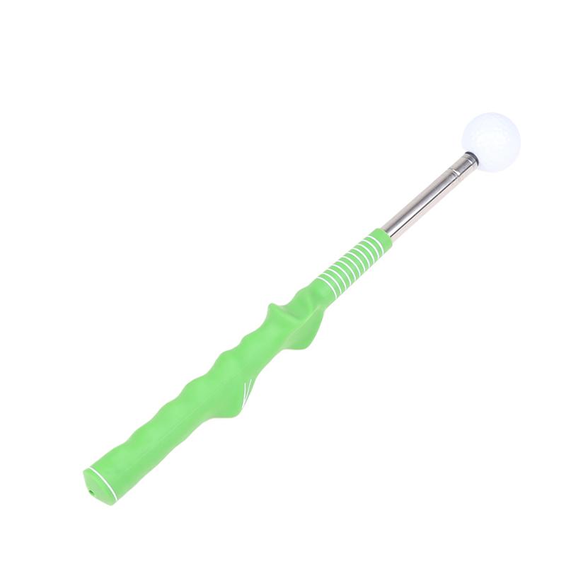 Golf Retractable Swing Practice Stick Trainer Golf Sound Assistant Practitioner Anti-Slip Rubber Grip Posture Aid Corrector