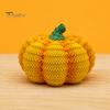 Small Autumn Window Accents Handmade Resin Pumpkin Figurine Halloween Decor, Simulated Knit Tabletop Statue, Soft Texture Decor Mini Fall Holiday
