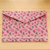 Soft Floral A4 File Bag Elegant Data Bag Convenient Envelope File Organizer  Students