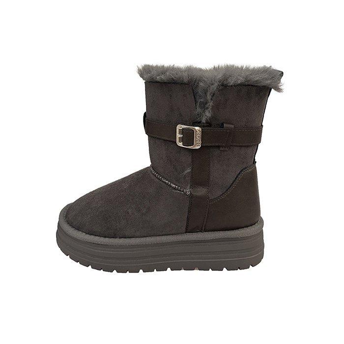 Inner heightening thick-soled Northeast snow boots women's 2025 autumn and winter new velvet warm outer cotton shoes fluffy cotton boots