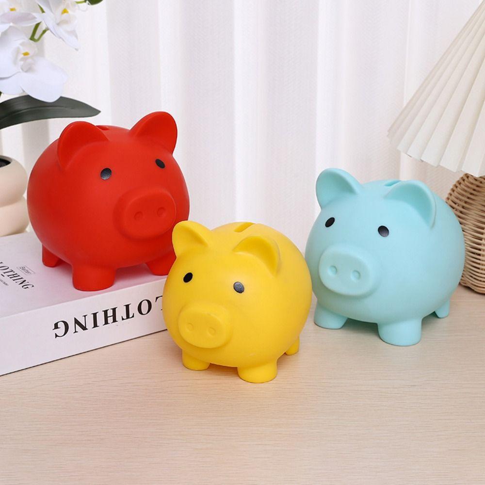 Cartoon Pig Piggy Money Saving Box Enough-capacity Piggy Desktop Ornaments  Manage Funds
