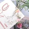 Cute Strawberry and Peach Matching Keychain Handmade Jewelry Gifts