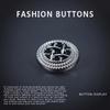 10Pcs Round Shirt Buttons High-End Exquisite Cashmere Coat Sweater Cardigan Clothes Silver Buttons