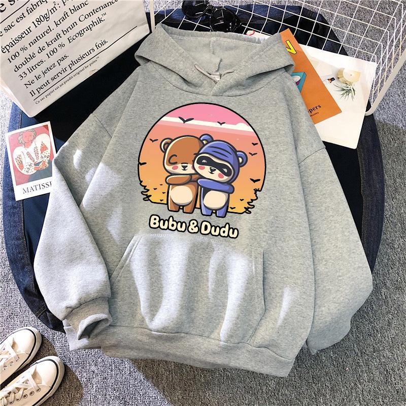 2024 Damen Herren Gothic Streetwear Kawaii Vintage Cartoon Sweatshirts Lustige Grafik Kapuzenpullover Bubu Dudu Y2k Print Hoodies Kleidung