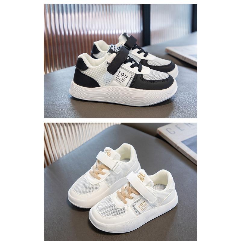 Chaussures d'été pour bébés filles Chaussures de skate Chaussures en mesh respirant Chaussures pour grands enfants Petites chaussures blanches Chaussures pour enfants Baskets
