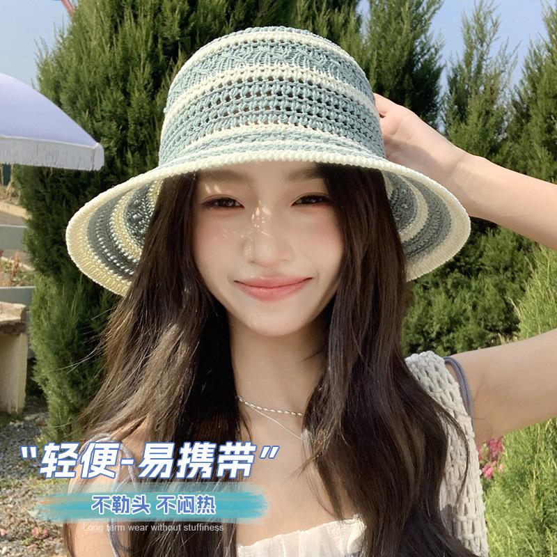 Summer Hat Female Sunshade Sun Hat Summer Outdoor Bucket Hat Travel Versatile Sweet Bucket Hat