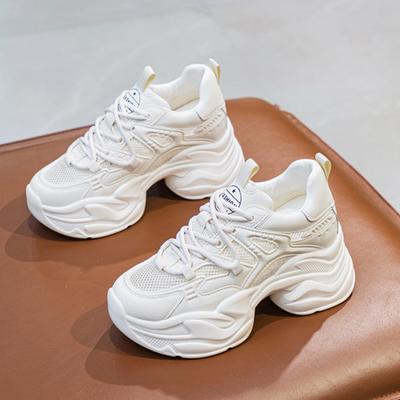 Fashion Womens Sneakers Mesh Chunky Shoes Breathable Women Casual Sneakers Lnvisible Height-enhancing Summer Vulcanized Shoes Zapatillas