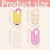 4pcs Classroom Theme Paperclip Bookmark Acrylic Notebooks Paper Clips  Note Decor
