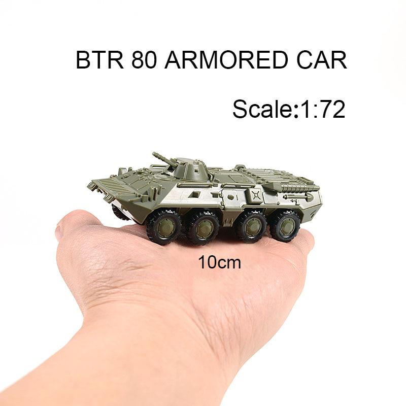 1:72 M35 Kamyon Sovyet BTR 80 Tekerlekli Zırhlı Araç Kauçuk içermeyen Montaj Askeri Oyuncak Araba
