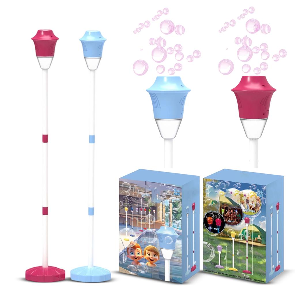 10ml Children's Bubble Blowing Street Light Bubble Machine, Light-up And Music, Remote Control