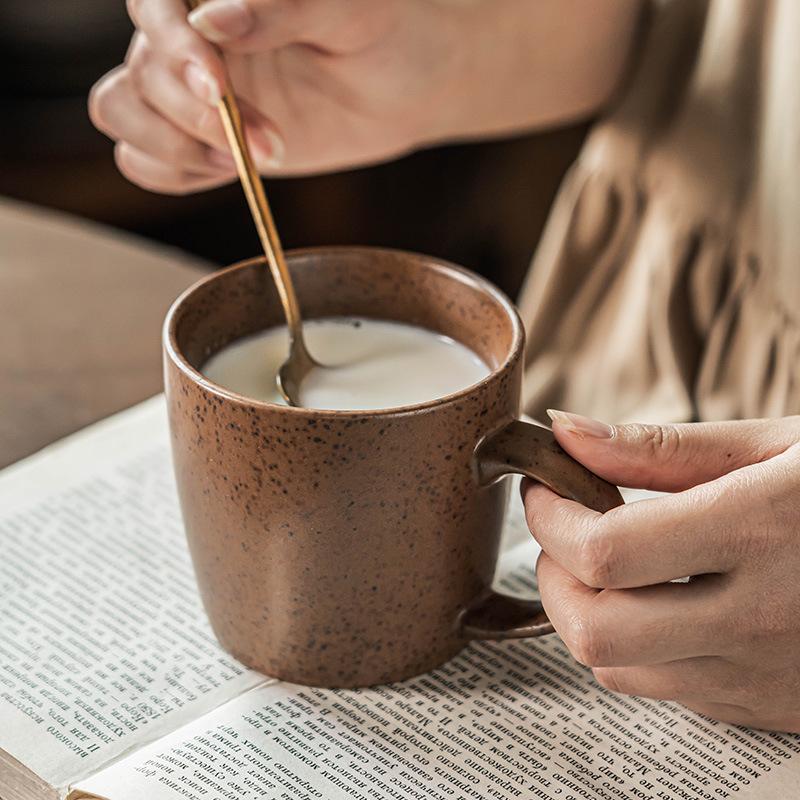 Kubek w stylu retro Wykonany ze starej ceramiki Kubek do kawy Kubek na mleko Kubek śniadaniowy Kubek domowy Kubek biurowy