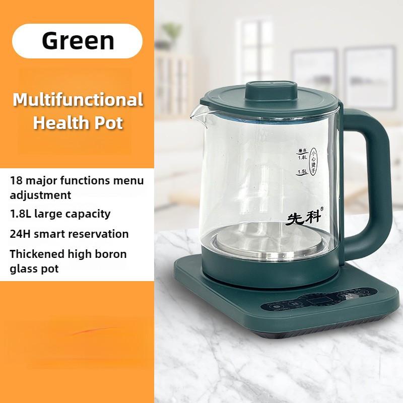 1.8L Large Capacity Household Boiling Hot Water Teapot Intelligent Health Pot Multifunctional Glass Electric Kettle