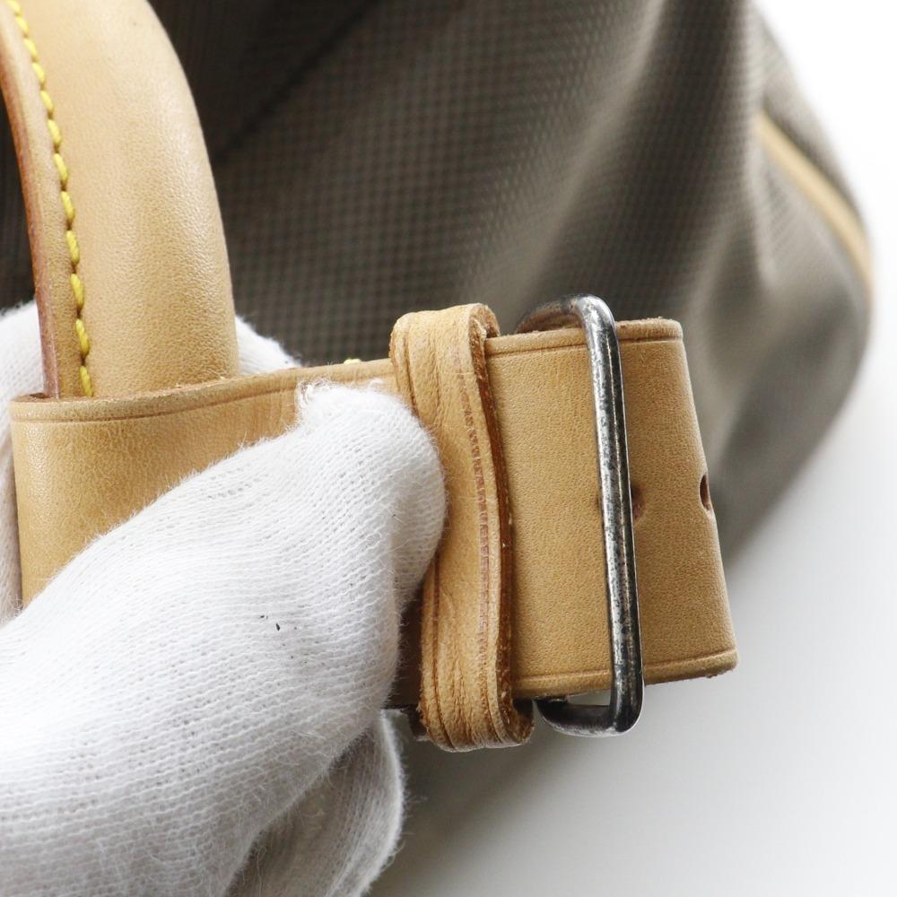 LOUIS VUITTON Suvlan Boston bag M93228 2WAYShoulder Tail Brown Damier Jean Canvas mens Used