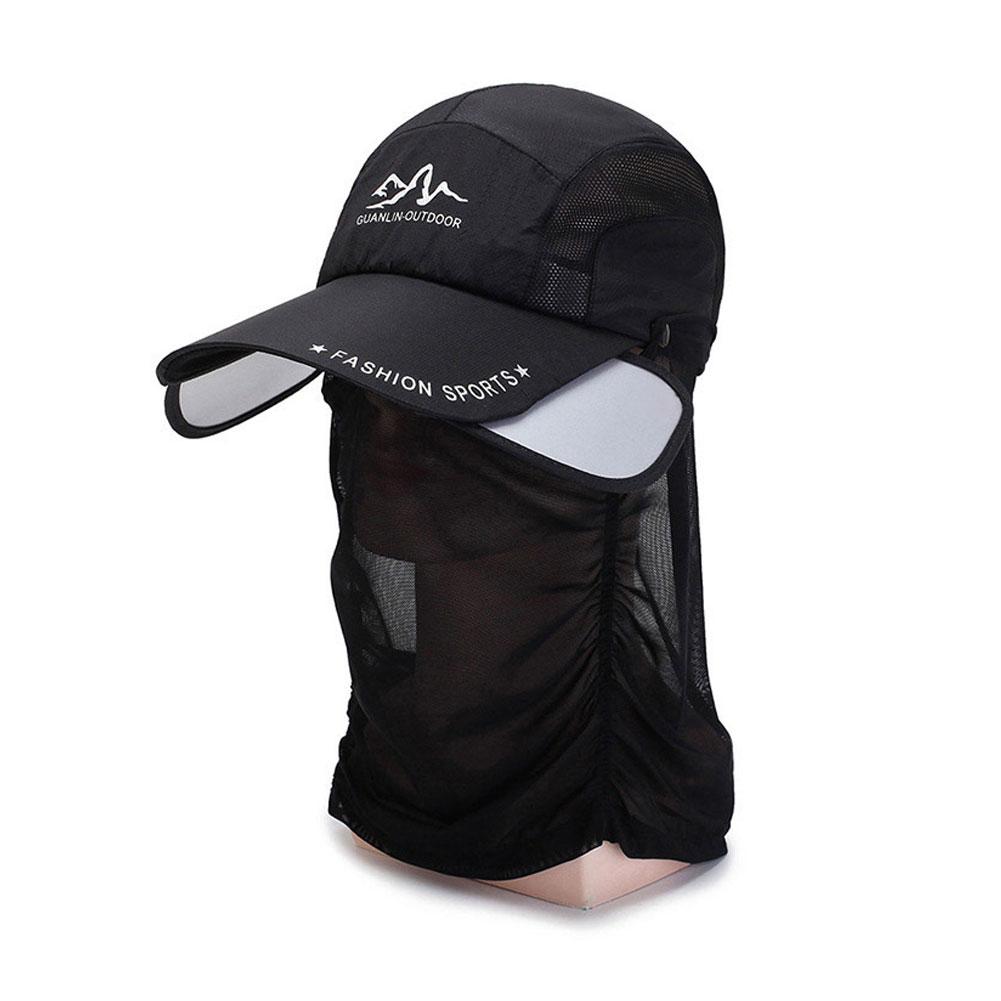 Шляпа от солнца 360° Портативная Съемная Дышащая Уличная Велосипедная Шляпа Защита Шеи Регулируемая Быстросохнущая Бейсболка